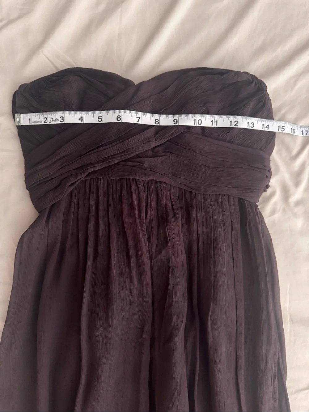 Rare Vintage J.Crew Sample 100% Silk Crinkle Regina Taryn Gown Black Plum Sz 2